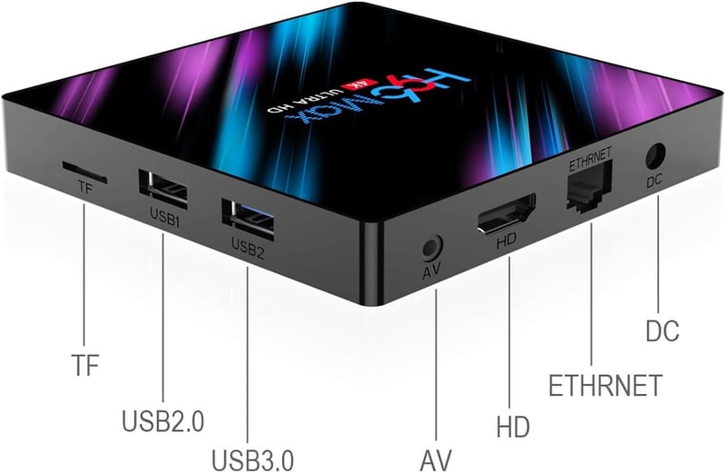 H96 Max Android 9.0 TV Box 4K WiFi Bluetooth okostelefon vezérlésű médialejátszó