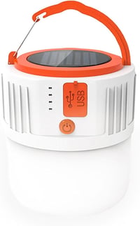 XVZ Napelemes LED Kempinglámpa - USB-s, Vízálló, 5 Fénymód, Powerbank - Fehér 1