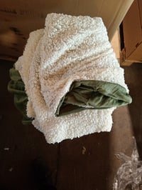 Set lenjerie de pat din flanel fleece de iarnă Sedefen, 135x200 cm, verde-alb, pluș — lipsește 1 husă de plapumă și 1 față de pernă (stare: vezi imaginea 2) 3