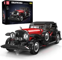 Mould King 10114 Klasszikus Sportautó Építőkészlet - 1308 db-os Kreatív Modell Gyűjtőknek, Piros Vintage Autó, 14+ Éves Gyerekeknek és Felnő 1