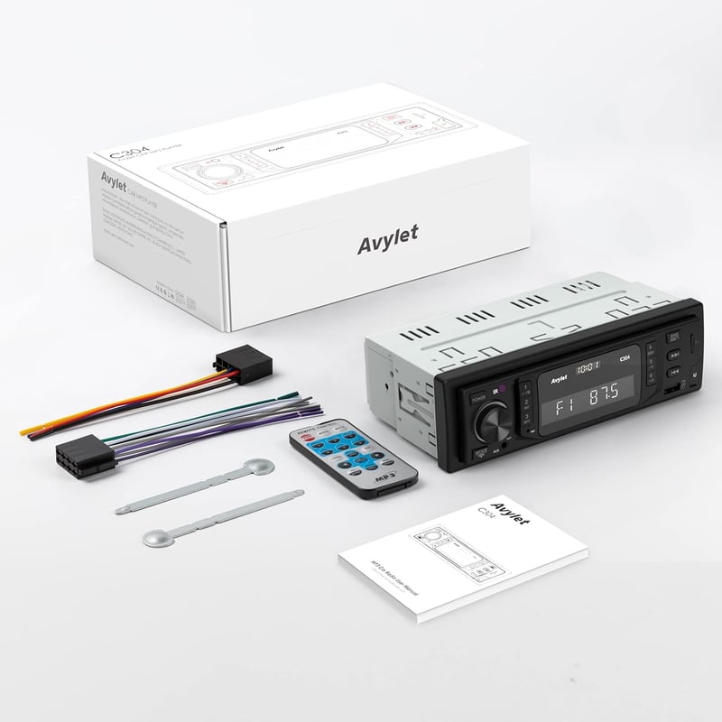 Avylet 1 DIN autórádió Bluetooth 5.0, RDS, 7 színű, 2 USB, MP3