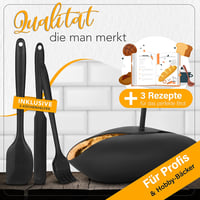 Avidi 3 az 1-ben szilikon kenyérsütő forma szett - kerek, 500g-1000g kenyérhez, receptekkel és konyhai eszközökkel 8