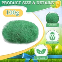 Shappy 100g Zöld Műfű Húsvéti Kosár Dekoráció és Tojásdíszítő Kellék 2