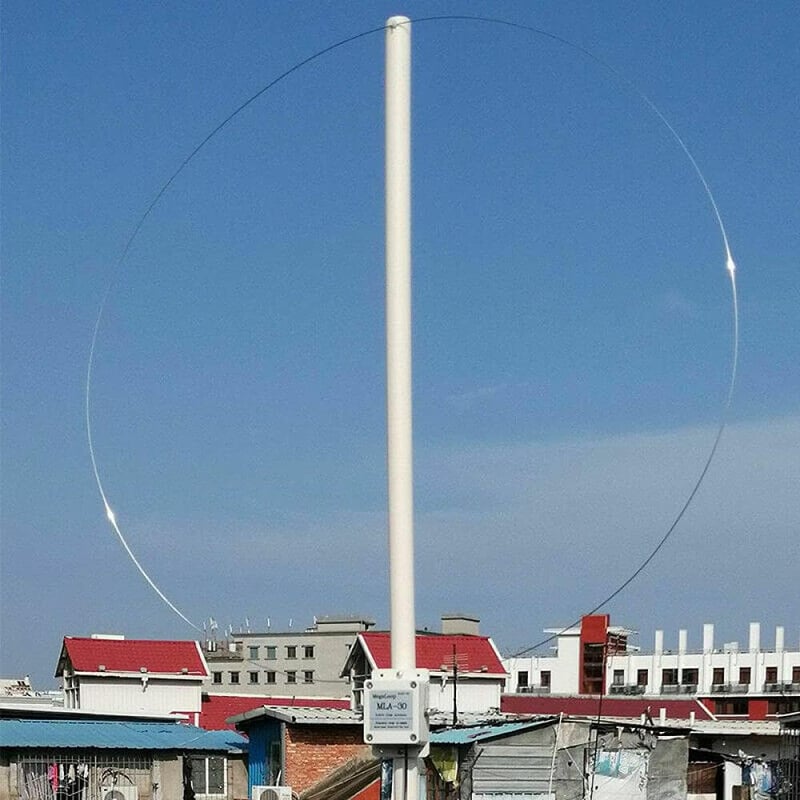 GutView MLA-30+ Hurokantenna 0,5-30MHz - Aktív Vevőantenna Rövidhullámú Rádióhoz, 60m Hatótávolság, Sötétzöld