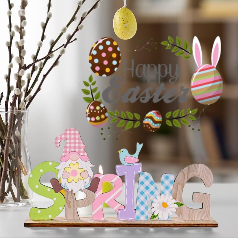 Tavaszi Fa Húsvéti Dekoráció "Easter" és "Tavasz" Feliratokkal - AoHkers