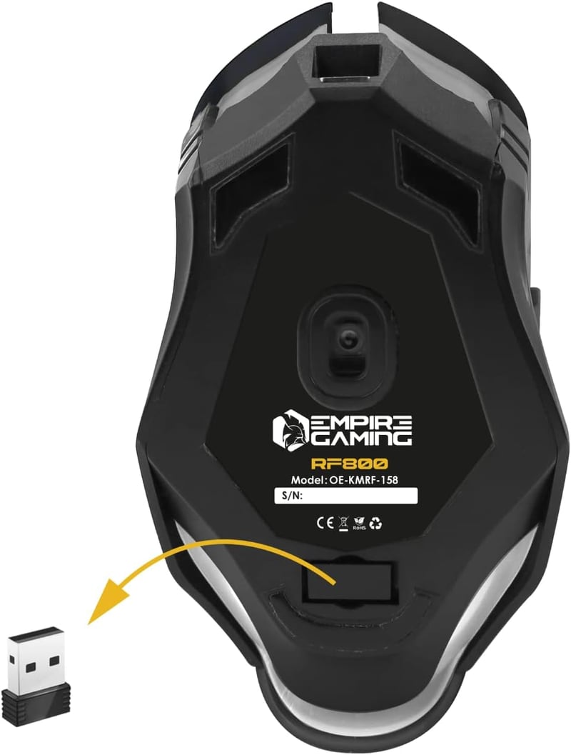 EMPIRE GAMING Armor RF800 Wireless Gamer Billentyűzet és Egér RGB 2.4GHz PC PS4 PS5 Xbox