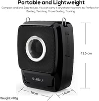 Hordozható Bluetooth hangosító szett mikrofonnal - 25W, karaokéhoz, tanároknak, edzőknek 3