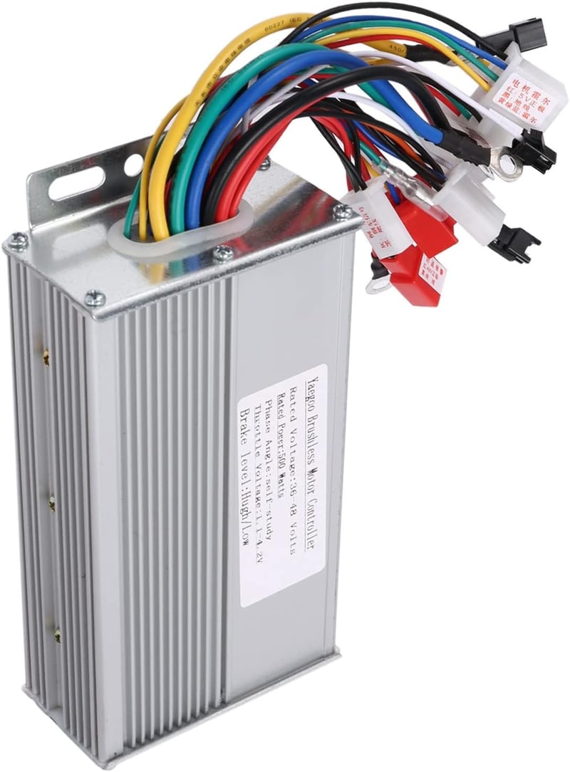 Oewnvmd 36V/48V 30A Kefe Nélküli Elektromos Kerékpár Vezérlő - 500W E-Bike és Roller Szabályozó Egység, Ezüst