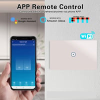 Jinvoo WiFi Okos Fali Kapcsoló - 1/2/3 Gombos Érintésvezérlés, Távirányítás Telefonról, Alexa/Google Home Kompatibilis, Időzítő Funkcióval,  7