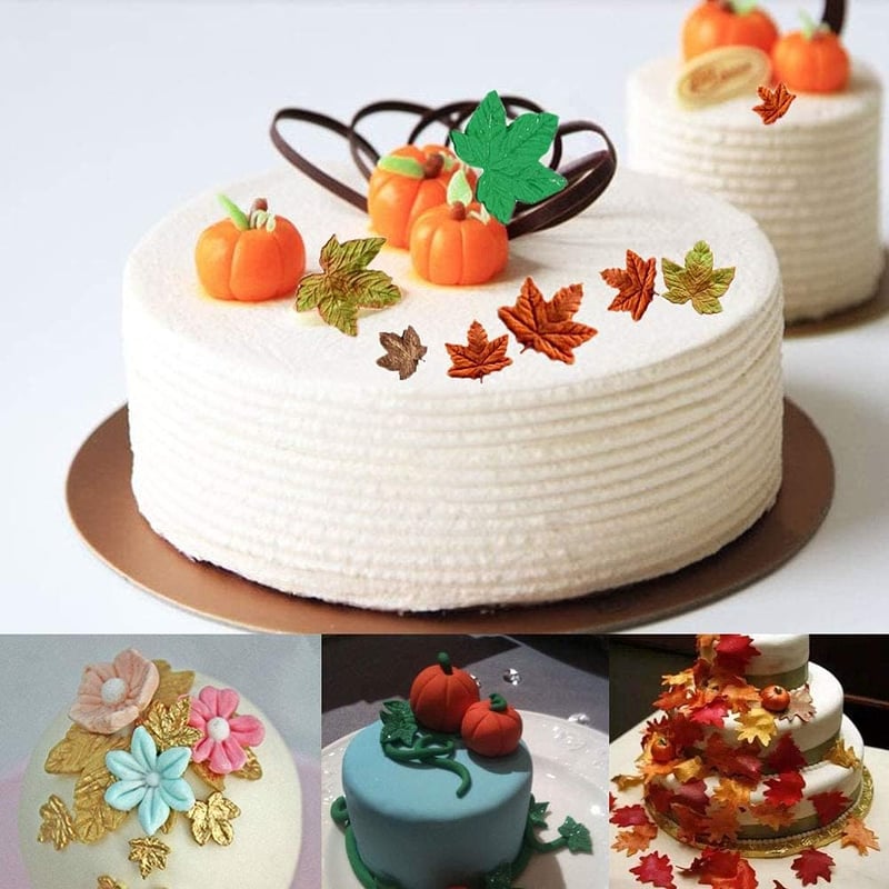 Szilikon Halloween Tök és Juharlevél Sütőforma Szett - 3D Süteménydíszítő