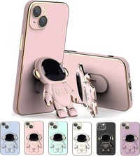 Samsung Galaxy A71 rózsaszín űrhajós tok rejtett állvánnyal 1