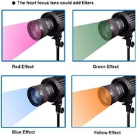 Godox SL-60W kompatibilis Hersmay NG-10X Fresnel lencse adapter, 10-40° fókusz, 5x fényerő 4