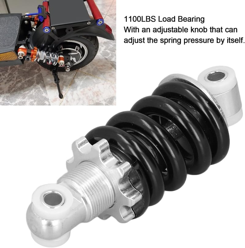 Keenso Mini Motorkerékpár Lengéscsillapító 115mm - 1100 lbs Terhelhetőségű Alumínium Ötvözet Rugós Hátsó Felfüggesztés ATV, Robogó, Kismotor