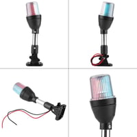 Keenso 12V LED hajózási jelzőfény, állítható talppal - piros/fehér/zöld 8