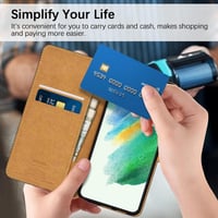 Samsung Galaxy S21 FE Fekete Flip Tok Prémium Műbőrből 8