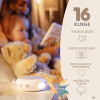Sweety Fox Fehérzaj Készülék Babáknak - Altatógép 15 Hangeffektussal, Éjszakai Fénnyel, USB Tölthető Altató Segédeszköz Újszülötteknek 2