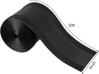 WILLBOND Fekete Kábelrendező Szalag - 10 cm Széles, 3 Méter Hosszú Öntapadós Kábelcsatorna Szőnyegre, Újrahasználható Vezetékrendező Irodába 2