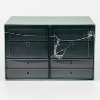 JOENCOST Stolový organizér s 9 zásuvkami, 4-poschodový stohovateľný úložný box na pracovný stôl — na 1 mieste prasknutý (Outlet) 1