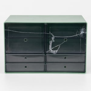 Organizator de birou JOENCOST cu 9 sertare, depozitare stivuibilă pe 4 niveluri — crăpat într-un loc (Produs cu ambalaj deteriorat/Outlet)