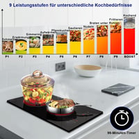 Hobsir 2 zónás beépíthető üvegkerámia főzőlap 30 cm, 3200 W, érintésvezérlés 11