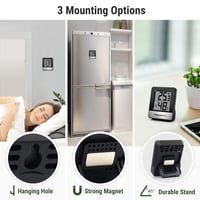 ThermoPro TP49 Digitális Mini Hőmérő és Páramérő - Beltéri Klímafigyelő Készülék Hangulatjelzővel, Fekete 6