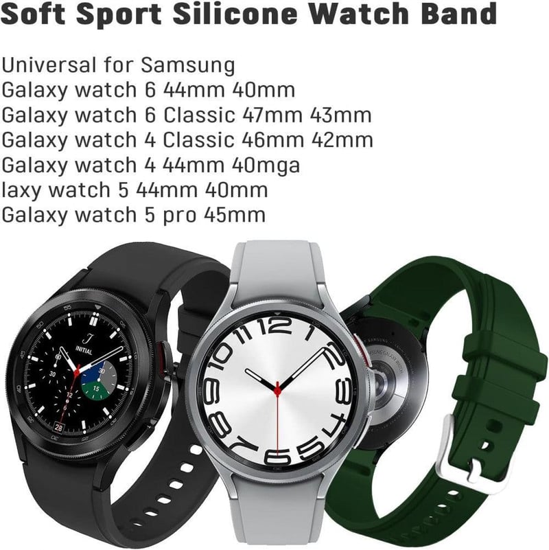 Samsung Galaxy Watch 6/5/4 Classic kompatibilis szilikon cserepánt