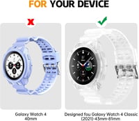 Samsung Galaxy Watch 4 Classic 42mm-es Fehér Szilikon Szíj és Védőtok Szett 2