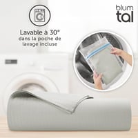Blumtal Bambuszrost Hűsítő Takaró 150x200cm - Oeko-TEX Tanúsított Légáteresztő Nyári Pléd - Szürke Ágytakaró Kanapéra 6