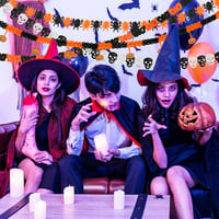 Halloween Parti Dekoráció Szett: Léggömbök, Zászlók, Sütőtökök és Rémisztő Figurák 7