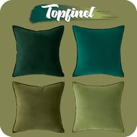 Topfinel Zöld Ombre Bársony Díszpárnahuzat 60x60 cm, 4 db-os Szett 5