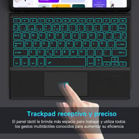Samsung Galaxy Tab A9 Plus 11" háttérvilágítós billentyűzetes tok, érintőpaddal - spanyol kiosztás 3