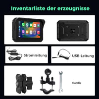 ITEFDTUTNE 5 Colos Vezeték Nélküli Carplay Kijelző Motorkerékpárhoz - IP67 Vízálló Érintőképernyő, Dupla Bluetooth, Hangvezérlés, Navigáció 6