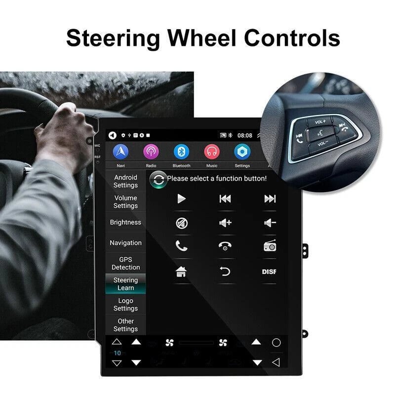 9.7" Android 13 Autórádió CarPlay GPS Navigáció WiFi Bluetooth Quad-core