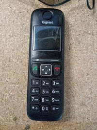 Telefon suplimentar Gigaset AS690HX DECT cu stație de încărcare, compatibil Fritzbox, hands-free, negru - fără stație de bază (utilizat) 3