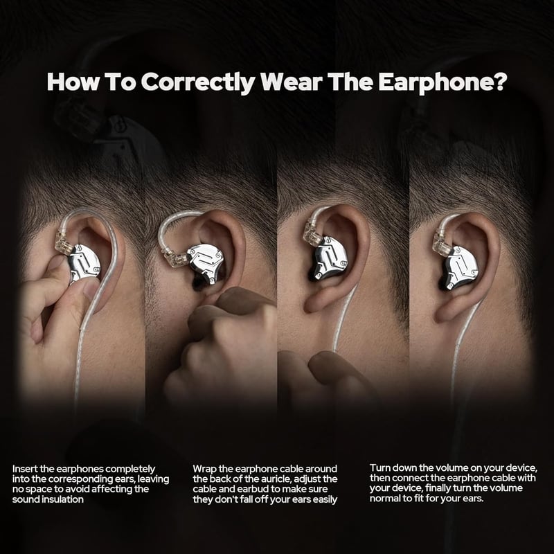 KZ ZS10 Pro 5 Hangszórós HiFi Fülhallgató, Leválasztható Kábel, Fekete