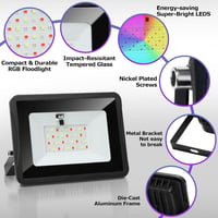 Tubiaz 20W RGB LED reflektor szett, távirányítós, vízálló, kültéri, 4 darabos 6