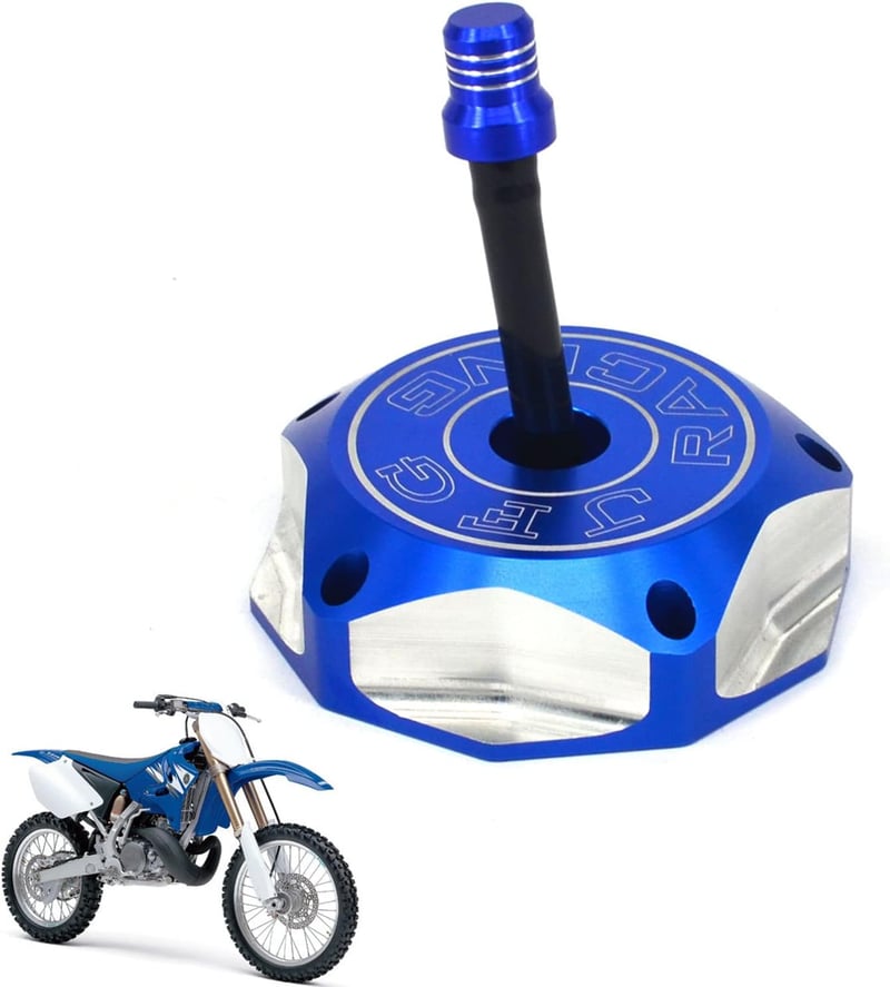 Yamaha és Kawasaki motorokhoz kék tankdekni szellőzővel - YZ, WR, KX, KLX, KFX sorozatokhoz