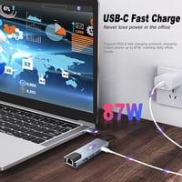 Macbook 5 az 1-ben USB-C Hub: 4K HDMI, Ethernet, 100W PD, iPad kompatibilis 3