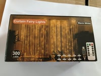 Fulighture 3x3m-es USB LED fényfüggöny, 300 LED, távirányítóval, vízálló, színes, 8 üzemmód 10