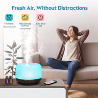 LONID 500ml Fekete Fa Aroma Diffúzor és Párásító Jógához, Babaápoláshoz, Automatikus Kikapcsolással 2