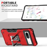 Google Pixel 7 Rózsaszín Arany Katonai Tok Gyűrűs Tartóval és Mágnessel 5