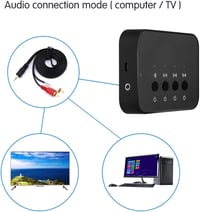B&W 107 Bluetooth audio splitter - 3,5mm-es, fekete, 3 kimenetes adapter 4