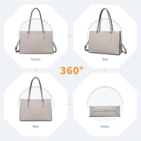 Miss Lulu Elegáns Nagy Női Válltáska - Szürke PU Bőr Shopper Állítható Pánttal 6
