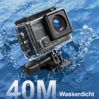 Surfola 5K Akciókamera 40M Vízálló WiFi EIS Stabilizátor 24MP Külső Mikrofonnal 5