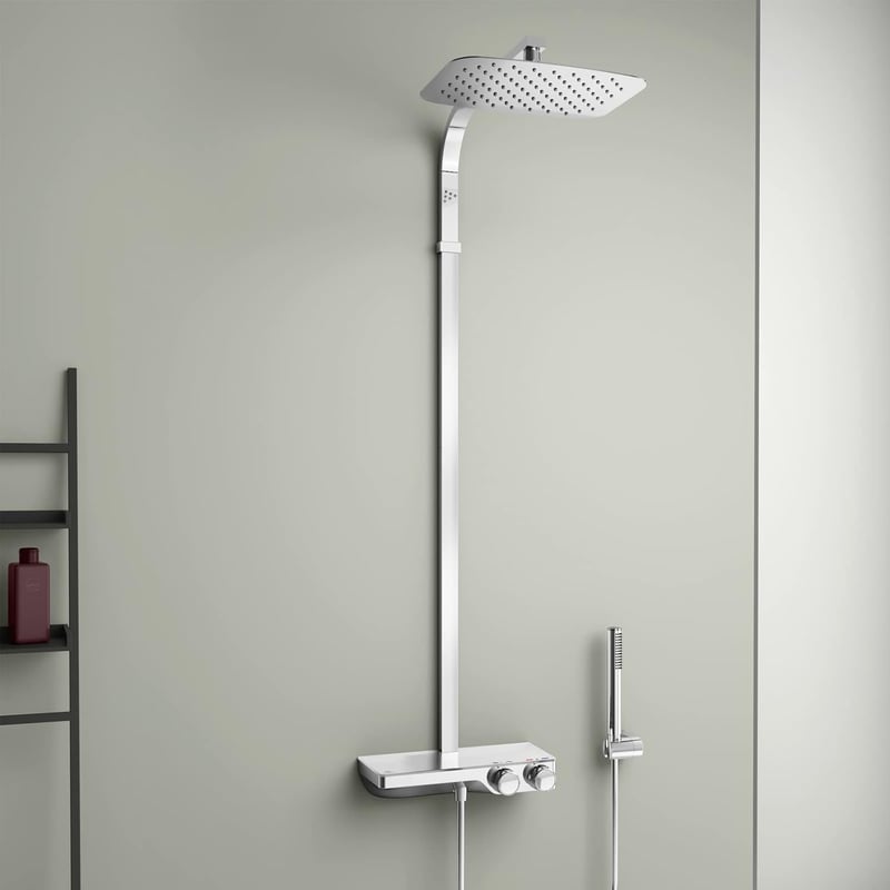 Ideal Standard Ceratherm S200 A7332AA Felszerelhető Zuhanyszett - Króm Kivitel, Sárgaréz Anyag, Fali Rögzítésű Zuhanyrendszer