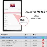 Lenovo Tab P12 2023 Bluetooth QWERTZ billentyűzetes tok, tollartóval - EasyAcc 2