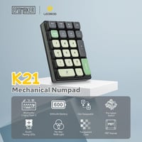 EPOMAKER LEOBOG K21 vezetékes/bluetooth numerikus billentyűzet, átlátszó, hot-swap, Cocafe színben 2