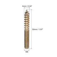 Kraftmann 120 db M6x50mm Dupla Végű Dübelcsavar Fa Bútorokhoz 2