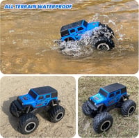 ACAMMZAR Kétéltű Távirányítós Autó Akksis- 2.4GHz 4WD 360° Forgás, Vízálló Monster Truck, 2 Akkumulátorral, Terepjáró RC Jármű  9