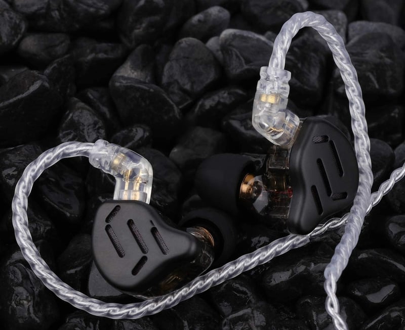 KZ Zax HiFi fülhallgató - 1DD+7BA hibrid, cink ötvözet, leválasztható kábel, fekete